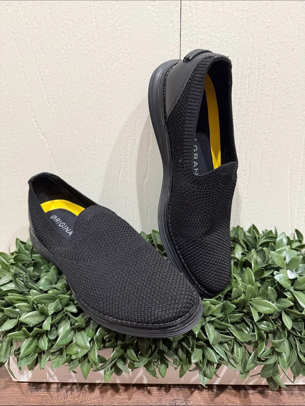 Cole Haan Women's Original Grand Cloudfeel Meridian Black Knit Loafers Sz 7 NWOT